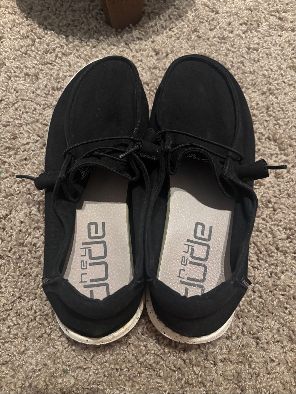 Hey Dude Kids Black Lace-Tie Slip-On Sneakers